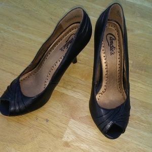 Candies size 8 Wide Black Heels